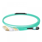 MPO to 12 LC (6 Duplex LC) Breakout Cable, Multimode OM3