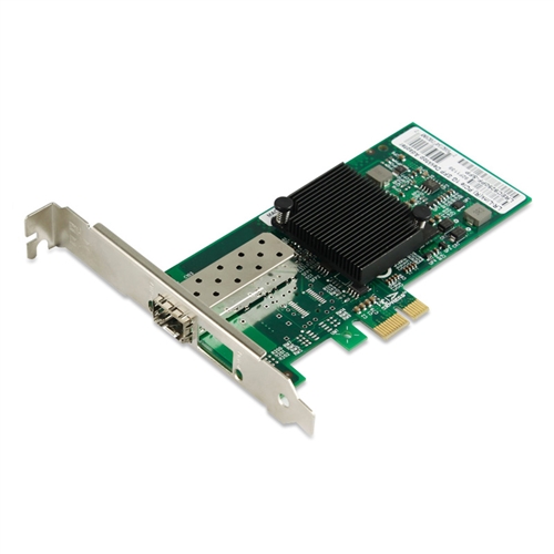 PCIe Gigabit Ethernet Fiber Network Interface Card, PCI Express x1 Intel 82576 Chipset 1000Base-X Fiber NIC, Single GE SFP Port